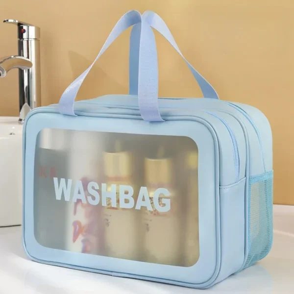 Discover our versatile wet-dry separation makeup and toiletry bags, expertly designed and available in a range of sizes to meet all your needs. - Image 4