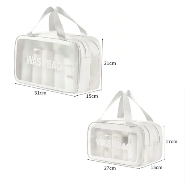 Discover our versatile wet-dry separation makeup and toiletry bags, expertly designed and available in a range of sizes to meet all your needs. - Image 12