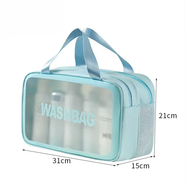 Discover our versatile wet-dry separation makeup and toiletry bags, expertly designed and available in a range of sizes to meet all your needs. - Image 5