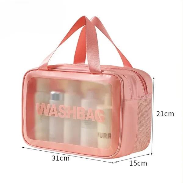 Discover our versatile wet-dry separation makeup and toiletry bags, expertly designed and available in a range of sizes to meet all your needs. - Image 13