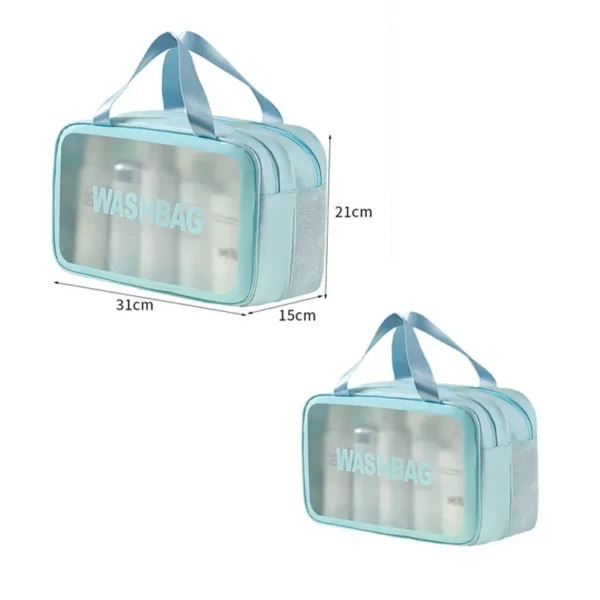 Discover our versatile wet-dry separation makeup and toiletry bags, expertly designed and available in a range of sizes to meet all your needs. - Image 6
