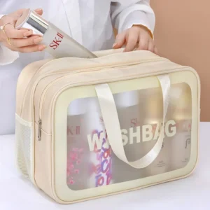 Discover our versatile wet-dry separation makeup and toiletry bags, expertly designed and available in a range of sizes to meet all your needs.